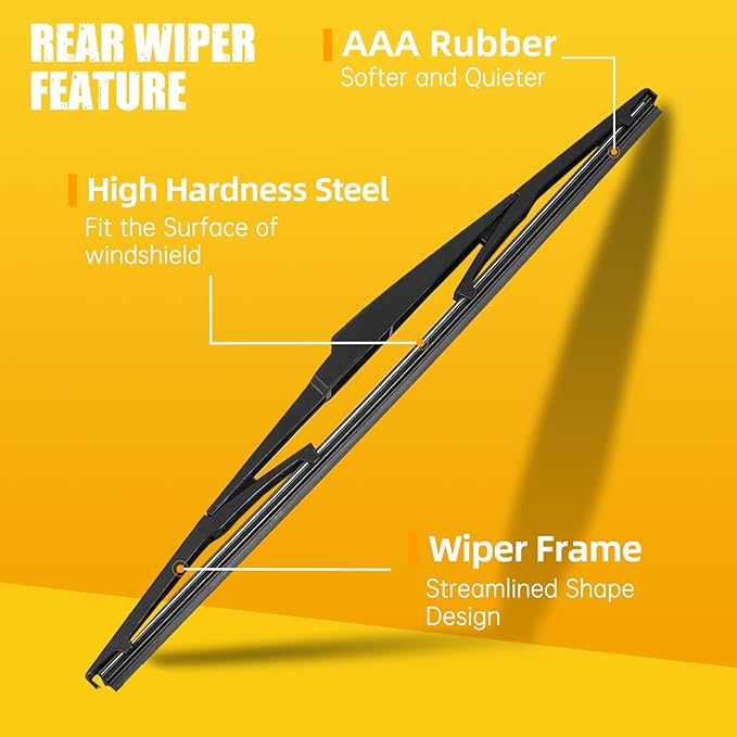 MIKKUPPA 24"+18"+14" Windshield Wiper Blades Replacement for Mazda CX-5 2017 2018 2019 2020 2021 2022 2023 Original Factory Quality All Season Front Rear Wiper Blade Set (Pack of 3)