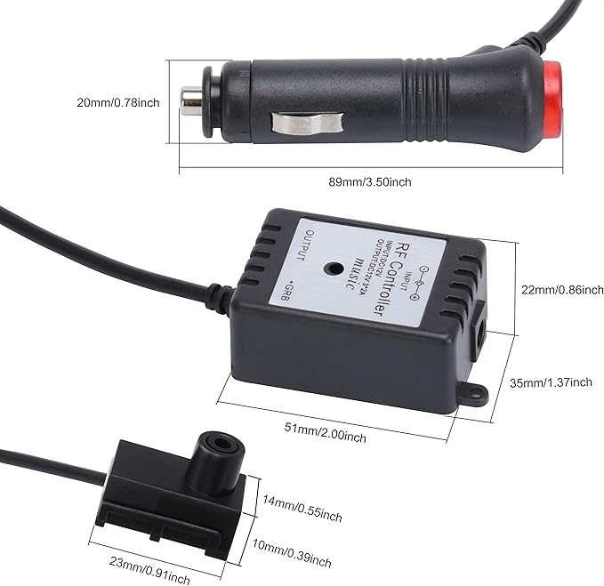 Car Atmosphere Light Kit 3m Fiber Optic RGB Multicolor Sound Active Music Sync Memory Function RF Remote Controller USB Car Interior Ambient Lighting Kit DC 12V