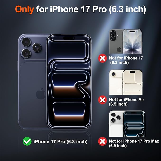 SUPFINE Magnetic for iPhone 17 Pro Case (Compatible with MagSafe)(Military Grade Drop Protection) Translucent Matte Shockproof with Anti-Fingerprint Phone Cover,Gray