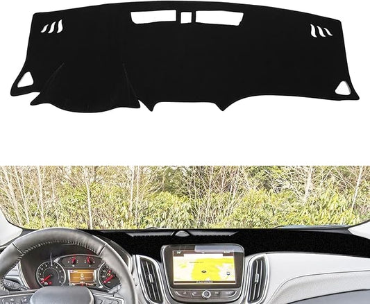 x xotic tech Center Console Dashboard Mat Pre-Cut Non-Slip Sunshield Sun Glare Protector Dash Carpet Pad Black Cover Compatible with Chevy Equinox SUV 2018 2019 2020 2021 2022 2023 2024
