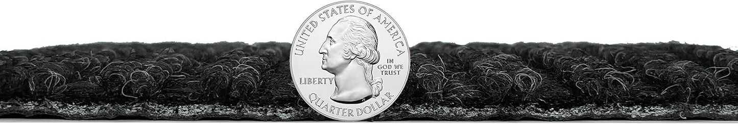 KOECKRITZ Heavy Duty Durable All Weather Indoor/Outdoor Non Slip Entrance Mat Rugs and Runners for Office Business Building Home Garage Front Door - 2' x 12' Charcoal