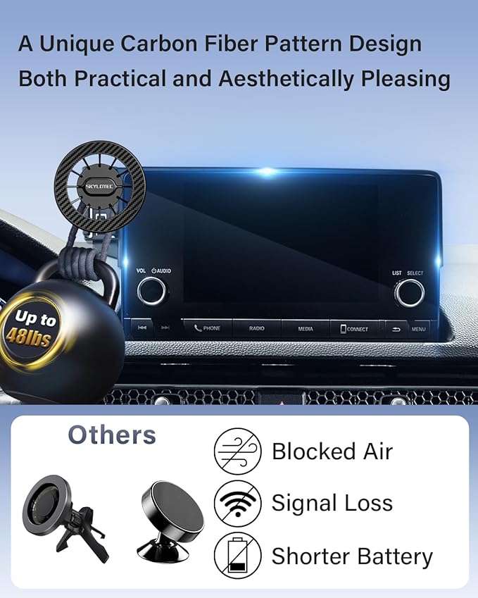 Car Phone Holder for Mazda CX-5 CX5 2021 2022 2023 2024 2025 Accessories 10.25-Inch Screen Fixed Clip, Automobile Cradles Magnetic Phone Mount Compatible with MagSafe, Strong Magnets Cell Phone Base