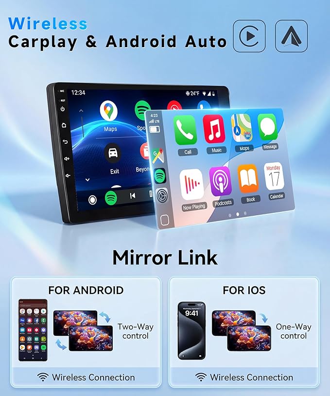 5G WiFi 8 Core 4G+64G Car Radio Stereo for Honda Civic 2006-2011, Upriding 9-inch 1280P QLED Touchscreen Radio with Wireless Carplay Android Auto DSP BT5.1 SWC GPS Cooling System Backup Camera