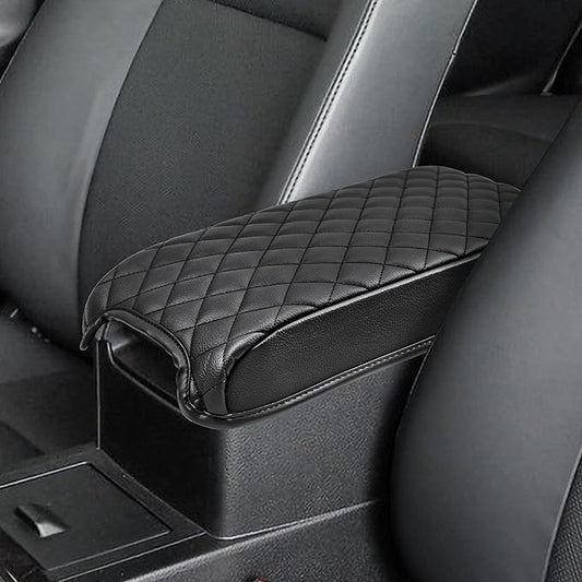 KBH Center Console Armrest Cover for Toyota Camry 2012 2013 2014 2015 2016 2017, Vinyl Leather Trim, Car Arm Rest Cushion Pad Protective Covering, Anti-Scratch, Black