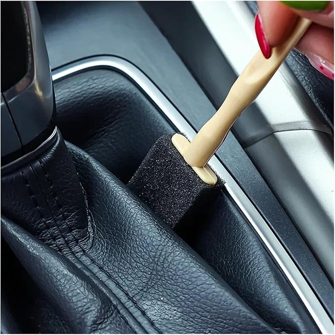 Car Air Conditioner Vent Cleaner Brush – Compact Detailing Tool for Cars, Homes, and Offices – Sponge Head, Sturdy Handle(5pcs)