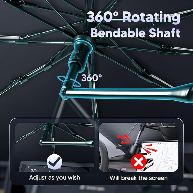 Autorder Windshield Sun Shade Umbrella for 2016-2021 Honda Civic Accessories,Upgraded Ice Crystal Material,Easy Setup Umbrella Sunshade for Car Windshield,100% Sun Blocking
