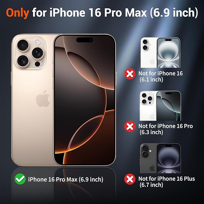 SUPFINE Magnetic for iPhone 16 Pro Max Case (Compatible with MagSafe) (Military Grade Drop Protection) Slim Translucent Matte Shockproof with Anti-Fingerprint Phone Case, Cangling Green