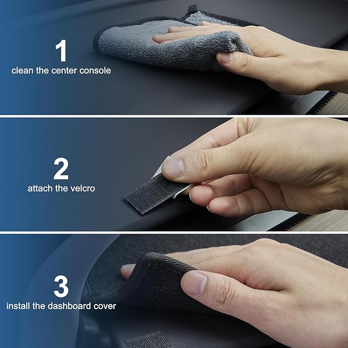 Dashboard Dash Cover Mat Carpet Compatible with 2019-2022 Chevrolet Silverado&GMC Sierra 1500/2500HD/3500HD