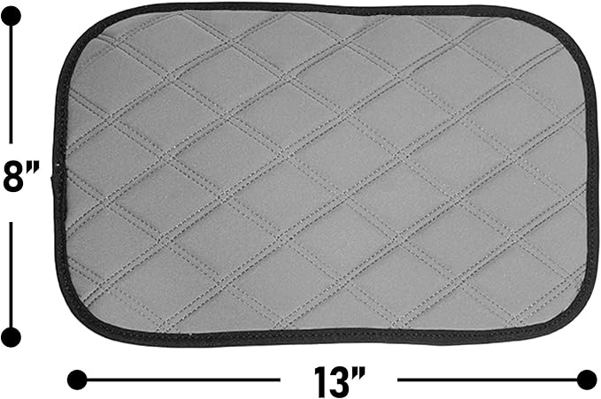 FH Group Neosupreme Beige Diamond Pattern Center Console Pad – Water-Resistant Armrest Cover Protector for Cars, SUVs & Trucks