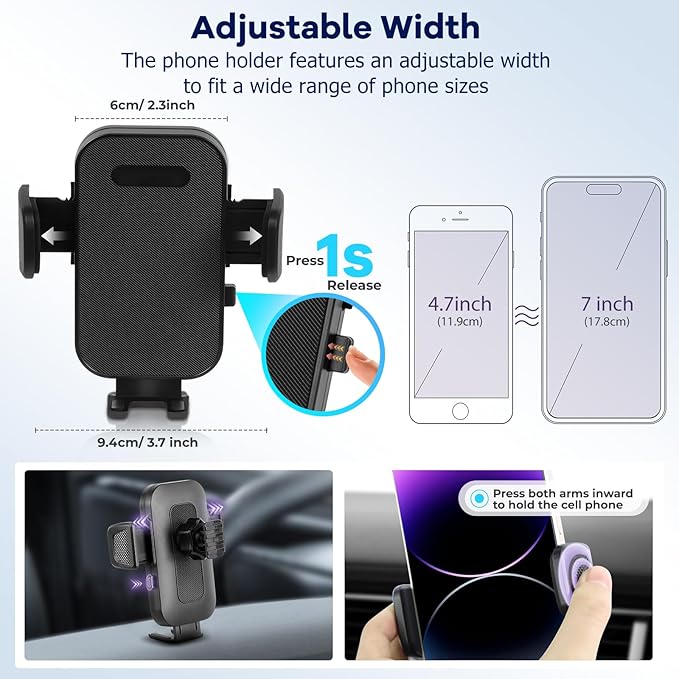 Car Phone Holder Fit for RX RX350/RX350L/RX450h/RX450hL 2020-2022-Cell Phone Mount for RX350 Accessories 12.3 inch Touchscreen Hands-Free 360° Rotation