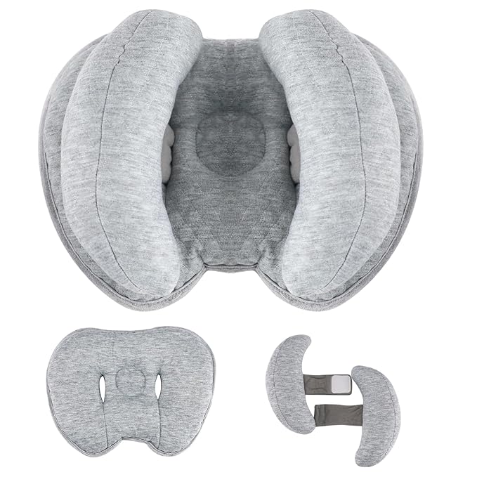 KAKIBLIN Baby Support Pillow, Head and Neck Support,Banana Neck Pillow for Baby, Travel Pillow for Stroller Neck Support, Adjustable Head Pillow for Kids Toddler