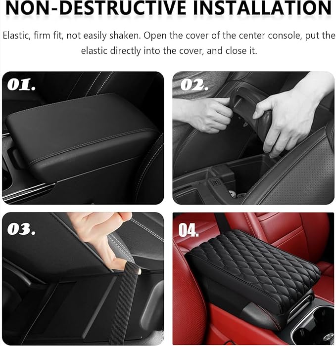 Auto Armrest Cushion Pads for Renault Talisman Sport Tourer(2021-) Accessories Car Centre Console Armrest Pad Durable Material and Easy to Clean-is Waterproof and Anti-Scratch