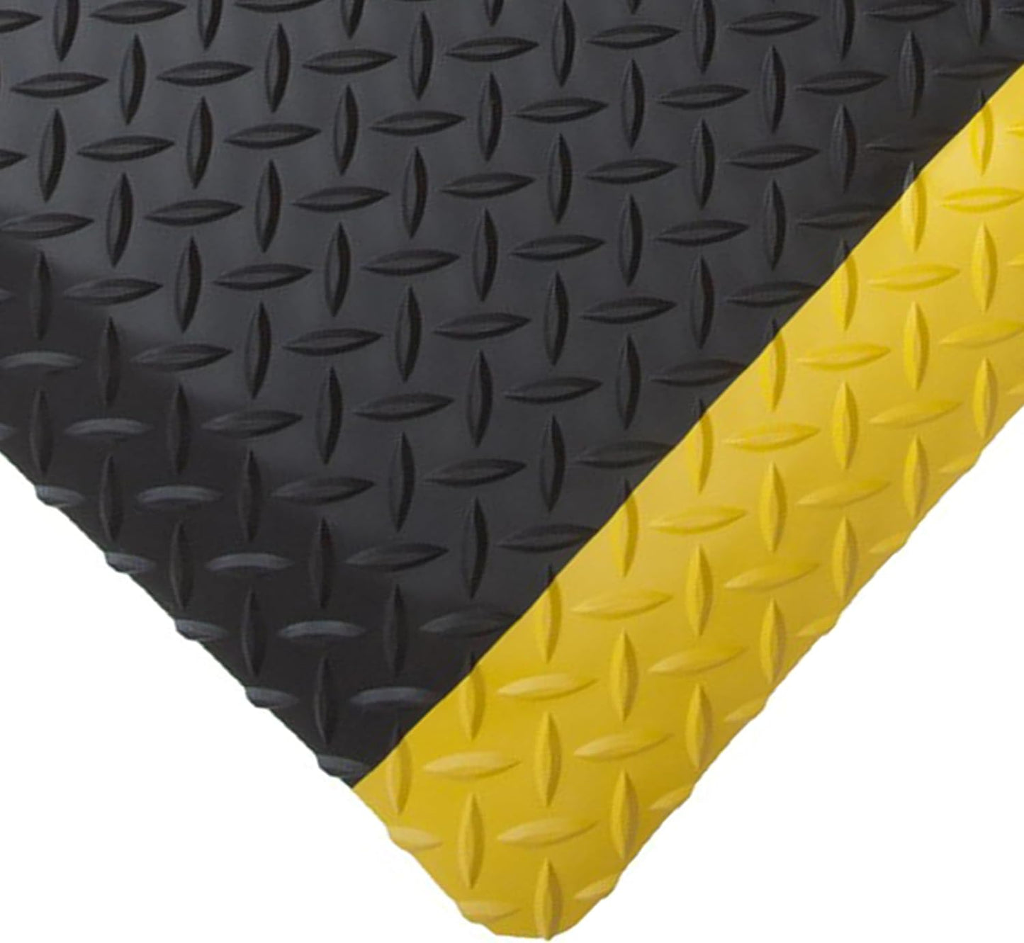 Rhino Mats, American Classic Diamond Anti-Fatigue Mats, Industrial Ergonomic Comfort Standing Mat for Work, Home, Garage, Office, Kitchen or Anywhere (Black/Yellow 9/16" Thick, 2 FT. x 6 FT.)