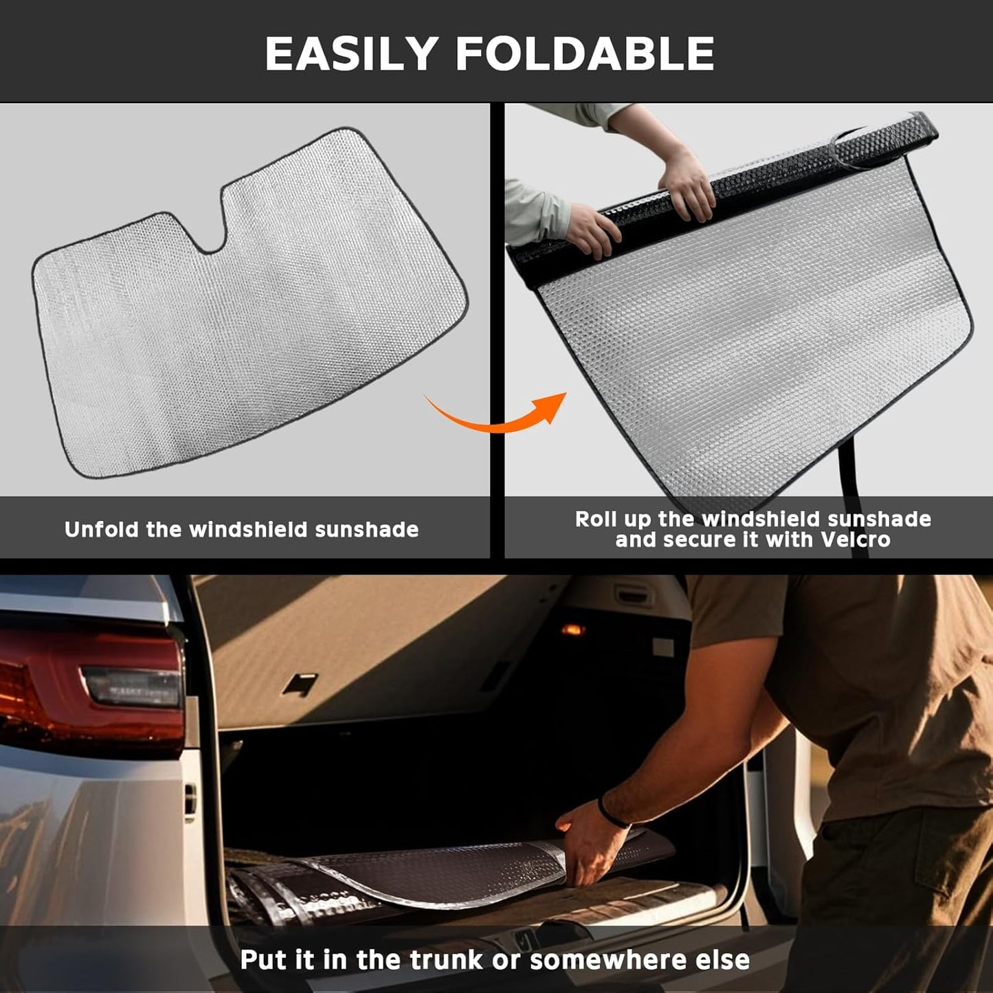 Windshield Sun Shade for 2021-2024 Toyota Sienna L LE SE XLE Limited Van Minivan - 5-Layer Bubble Foldable Front Window Shade Sun Visor Accessories - Blocks Heat & UV Rays