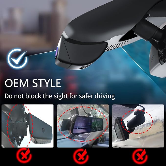 Mangoal 4K Dash Cam Custom fit for Mazda CX-50 2023 2024(Model A), UHD 2160P Video, Free App & WiFi, 64GB Card