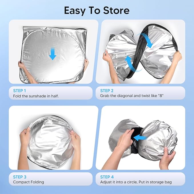 KUST Windshield Sun Shade for Subaru Crosstrek 2024 2025 2026 Accessories Window Sunshade Sun Visor Protector Foldable Blocks UV Rays Keep Car Cooler
