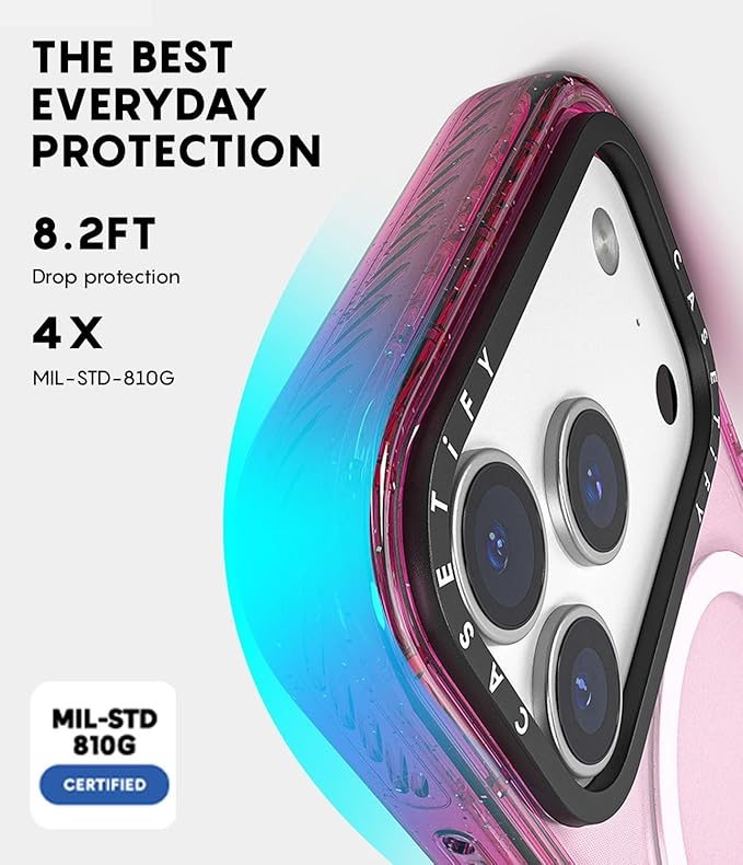 CASETiFY Impact iPhone Air Case [Slim/Compatible with Magsafe / 8.2 ft. 4X Military Grade Drop Protection] - Space Pattern on Clear Background - Clear Black