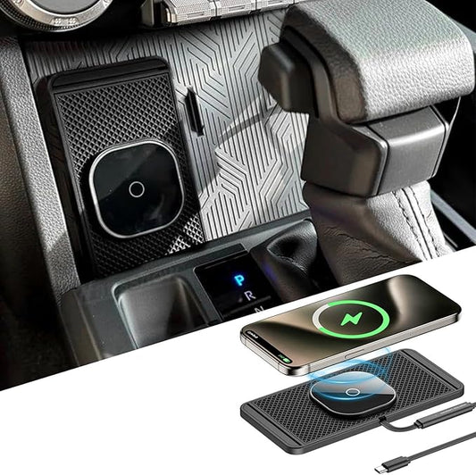 Magnetic Wireless Charger for Toyota Tacoma 2024 2025 2026 for Toyota 4Runner 2025 2026 15W Fast Wireless Car Phone Charger Pad Non-Slip Phone Holders for iPhone 17/16/15/14/13/12