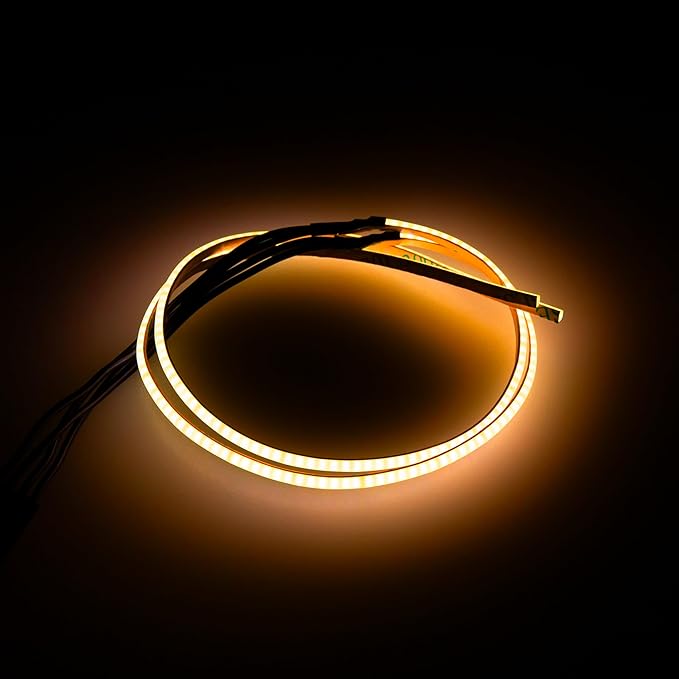 MEUS RACING RC LED Strip Colored Light Strip for TRX4M SCX24 1/24 1/18 RC Crawlers Upgrade (Orange)