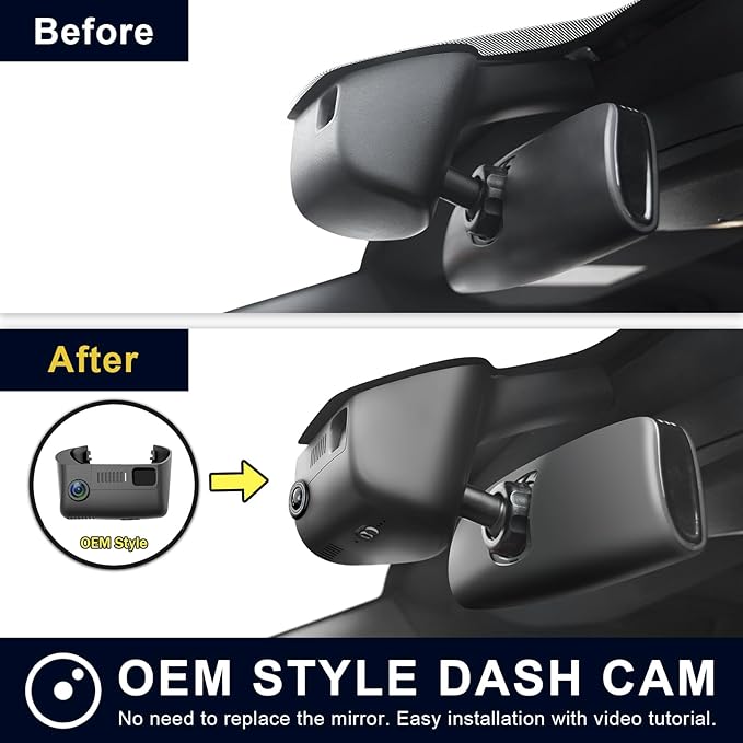 Mangoal 4K Dash Cam Custom Fit for Dodge Durango 2016 2017 2018 2019 2020 2021 2022 2023 2024 2025 2026(Model A), GT R/T SRT SXT, Integrated OEM Look, UHD 2160P, WiFi & App,Easy to Install,128GB Card