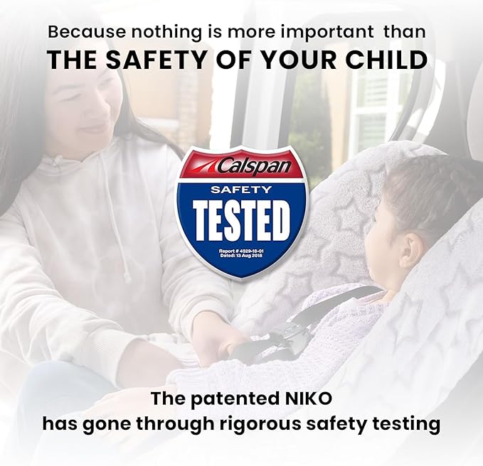 Niko Easy Wash Children's Car Seat Cover & Liner - Blue Chevron Minky - Great for Winter Weather - Universal FIT - Crash Tested - Waterproof SEAT Bottom - Mess Protection - Machine Washable