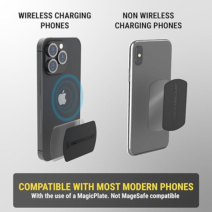 Scosche MM2VP2WDSR-XC0 MagicMount™ Pro Magnetic Car Phone Holder Bundle for Air Vent and Window or Dashboard - Strong Magnetic Mount for iPhone and Android - 360° Adjustable Secure Cell Phone Mounts