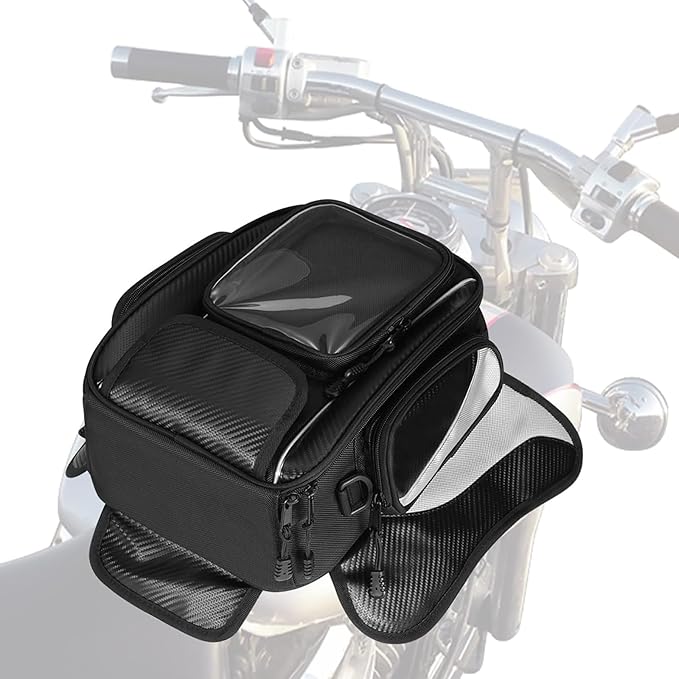 Motorcycle Tank Bag for BMW K1600B K1600GT K1600GTL K1600 B GT GTL, Oxford Magnetic Motorbike Bag Water-Resistant Motorcycle Gas Tank Bag with Magnets and Straps for Touring,A/Magnetic