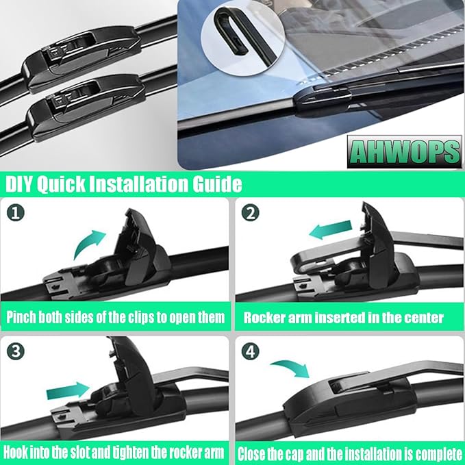 3 Wiper Front and Rear Wiper Blades for Jeep Wrangler 07-18, OE Original Style (15″/15″ Front/13″ Rear) For My Car