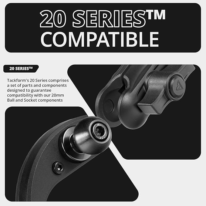 Tackform Link Vent Phone Mount Compatible with 2016-2023 Toyota Tacoma and 2014-2021 Toyota Tundra | Aluminum | Zero Slip | Compatible with MagSafe | Universal Magnetic Holder | 2" Arm | Black Knob