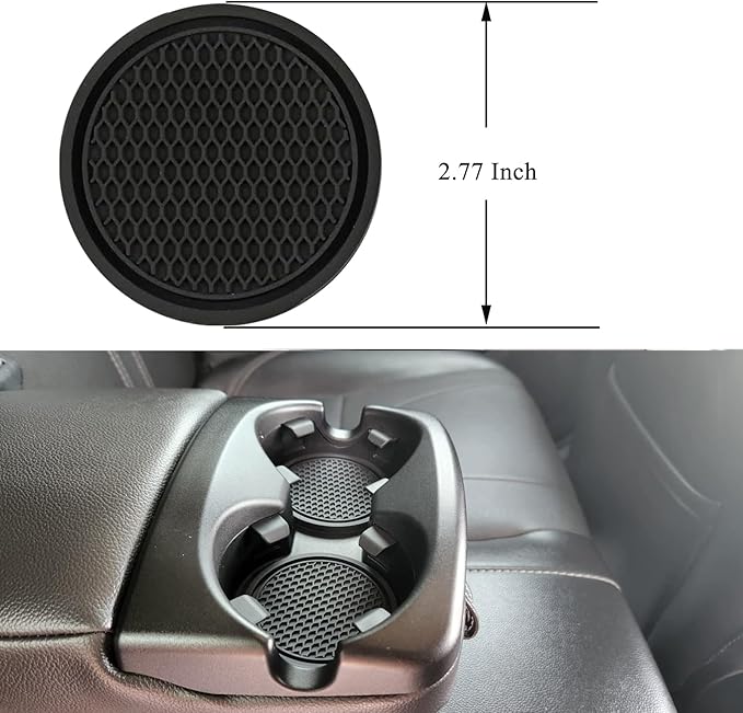 Car Seat Gap Filler Organizer Compatible with Honda Accord Accessories Seat Gap Plug Blocker with Storage Slot Non-Slip Car Cup Holder Coaster Black