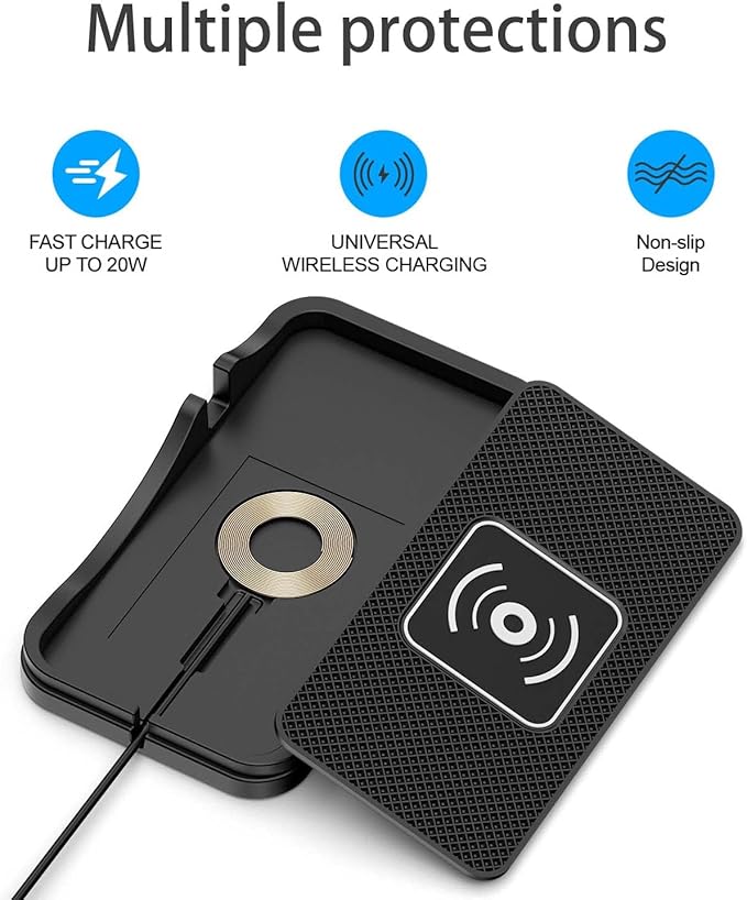 Wireless Car Charger for Kia K4 2025, Charging Station 2-in-1, Wireless Charging Stand Phone, Magnetic Wireless Charger,1M-Type C