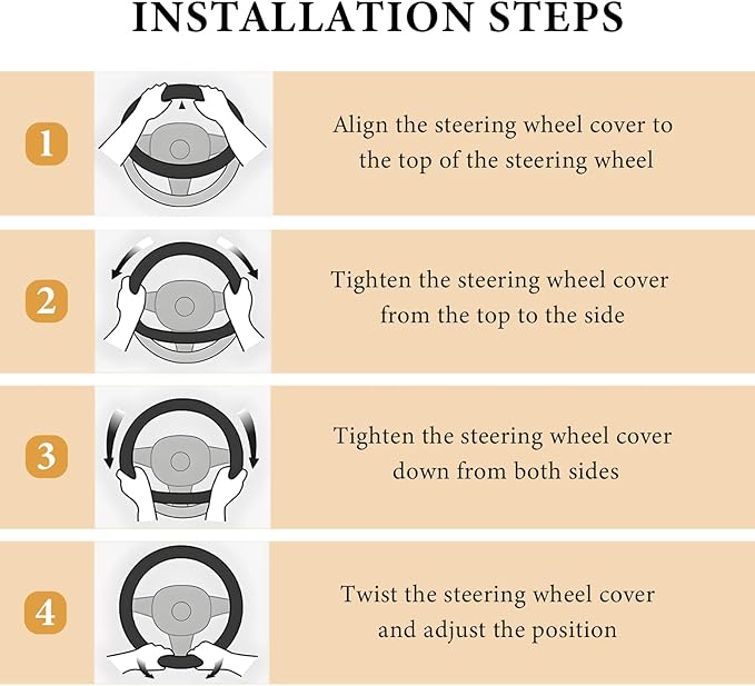 Boho Steering Wheel Cover, 15 Inch Coarse Flax Cloth Ethnic Style Anti-Slip Car Wheel Wrap, Universal Breathable Bohemian Steering Wheel Protector for Cars Vans Trucks (G)