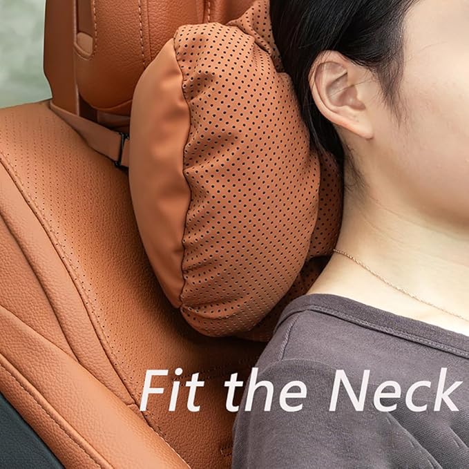 Neck Pillow Automotive Seat Cushions for Mercedes Benz C-Class Sedan W206 W205 W204 W203 W202 CL203 Sedan Saloon, Relieving Neck Stiffness Sciatica Relief Car Headrest Lumbar Pillow,White