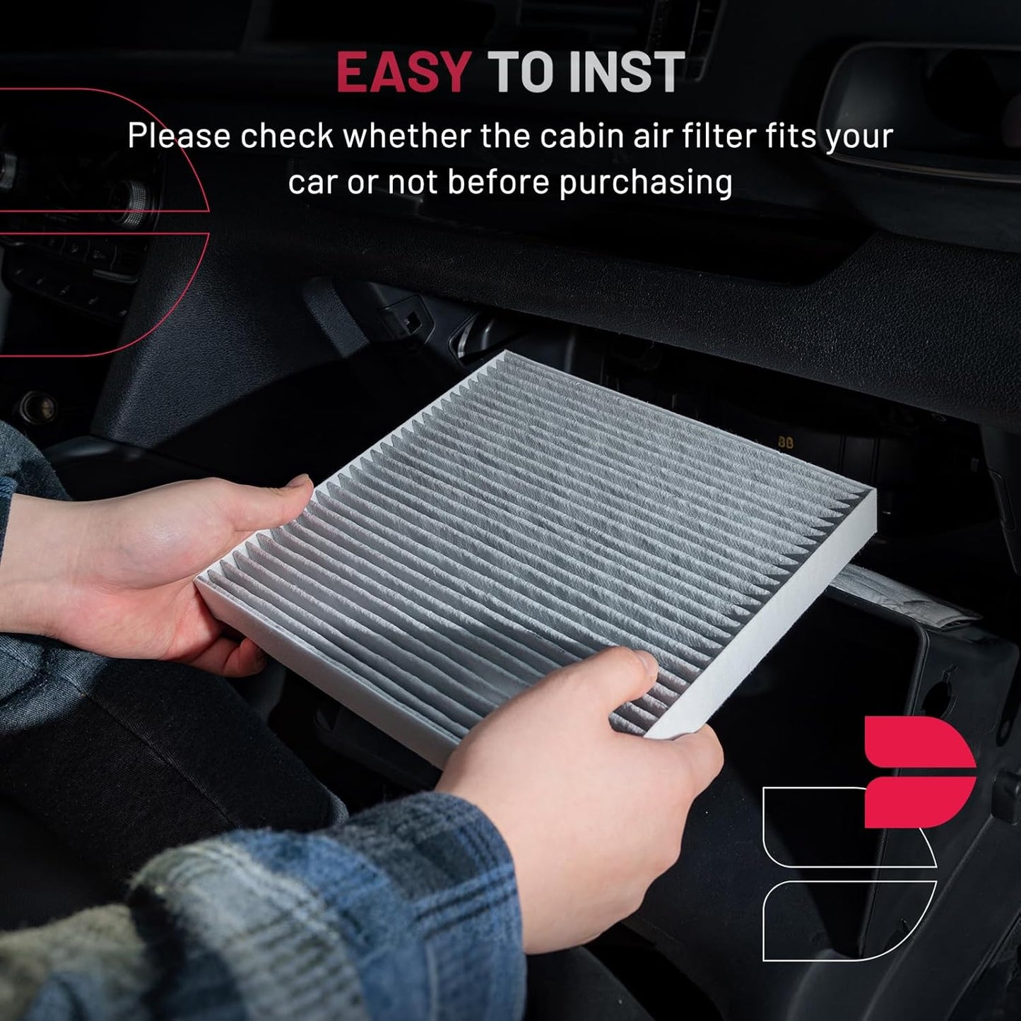 BDFHYK Cabin Air Filter with Activated Carbon Compatible with INFINITI QX50 2019-2023, QX55/QX60 2022-2023, Compatible with Nissan Altima 2019-2023, Replace# CF12552, 272776CA1A