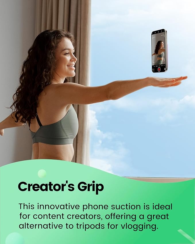 amBand ASMR Stuff Silicone Suction Phone Mount, Stable Hands-Free Sticky Holder for iPhone, Cute Aesthetic Gear for TikTok Influencers & ASMR Content Creator, Lilac Purple