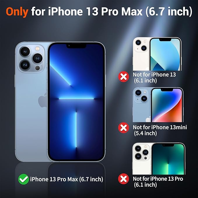 SUPFINE Magnetic for iPhone 13 Pro Max Case with Screen Protector (Compatible with MagSafe) (Military Grade Drop Protection) Translucent Matte with Anti-Fingerprint Phone Case,Antique White