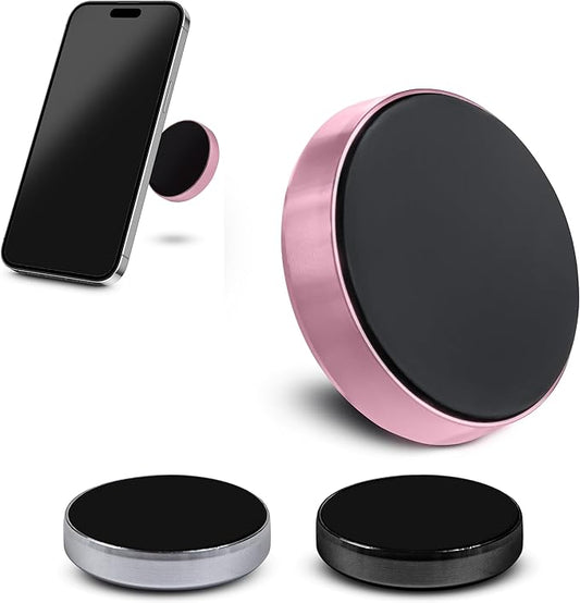 TRUE LINE Automotive Magnetic Phone Mount for Car - Magnetic Car Phone Holder - Magnet Phone Holder for Car, Magnetic Phone Mount for Car, Magnetic Phone Holder with Silicone Pad (Pink)