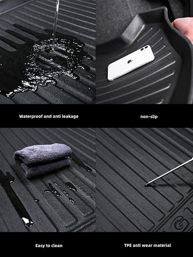 Cargo Liners Fits Toyota RAV4 2019-2023 Rear Trunk Floor Mats 3D Boot Tray All-Weather TPE Black