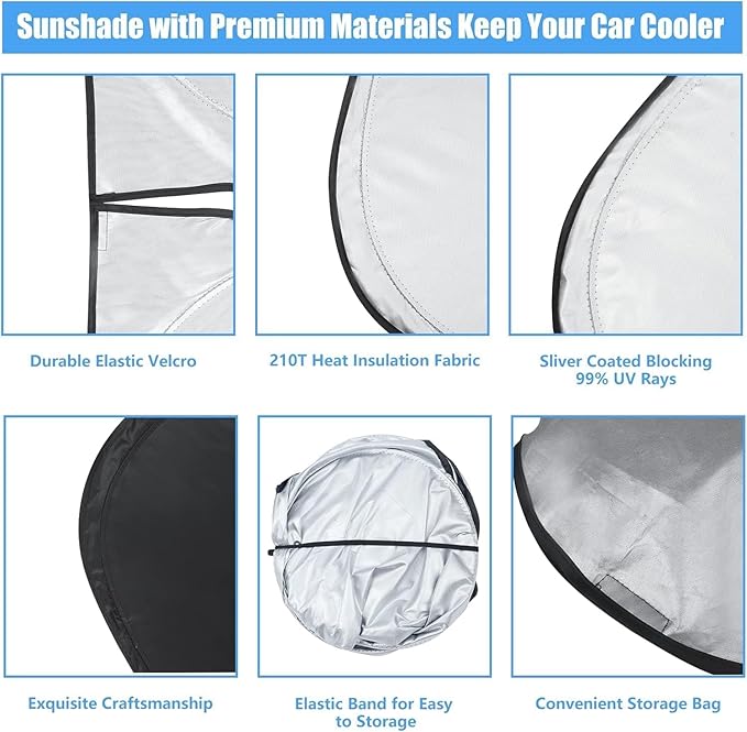 Windshield Sun Shade for 2026 2025-2019 Mazda CX-30 Custom Fit Window Sunshade Fit CX30 Windshield Cover Accessories, Front Window Shade Sun Visor Blocks UV Keep Car Cooler