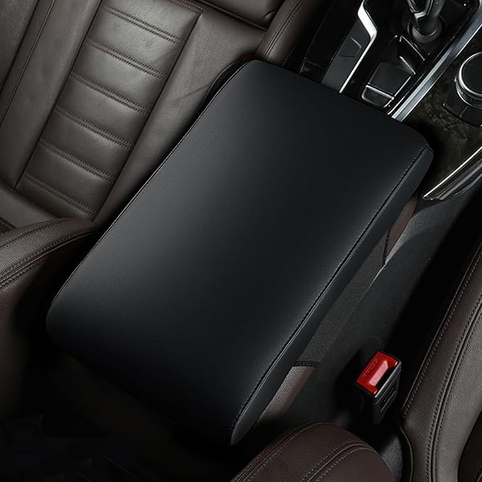 Car Armrest Covers for Mitsubishi Eclipse Cross 2018-2023 2024 2025 Premium Leather Center Console Armrest Cushion Pad Anti-Scratch Soft Support for Elbow Auto Interior Accessories