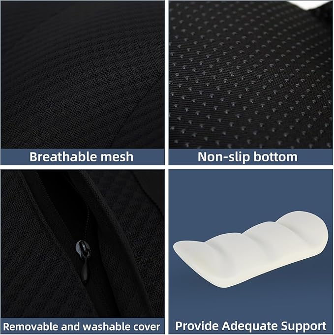 1 Piece Automotive Seat Lumbar Support Pillow for Chevrolet GMC Sierra EV 2024-2025 2026, Driving Lower Back Cushion Ergonomic Orthopedic Posture Rest