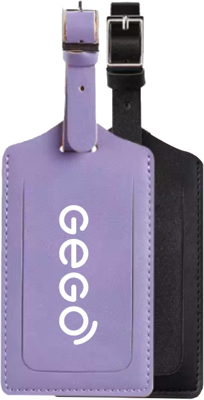GEGO Premium Travel Kit, Sleep Mask 3D Contoured Eye with Soft Memory Foam, Luggage Tag Waterproof Resistant and Strap with Lock for Luggage TSA Approved (Sleep Mask Black/Luggage Tag Red)