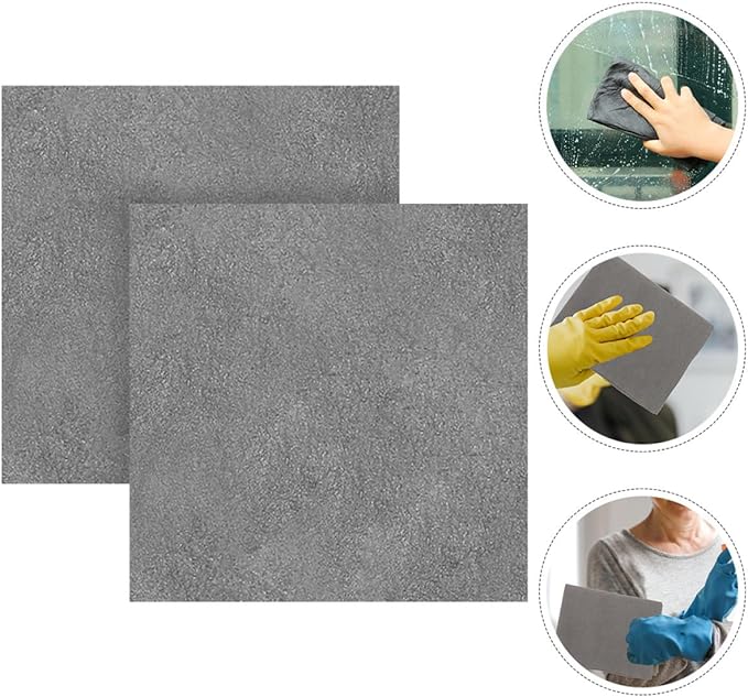 Abaodam 2 Pcs Absorbent Car Washing Towels 30x30cm Microfiber Drying Cloths for Car Interior and Exterior Detailing, Lint-Free Wiping Towels for Vehicle Glass and Surface Care