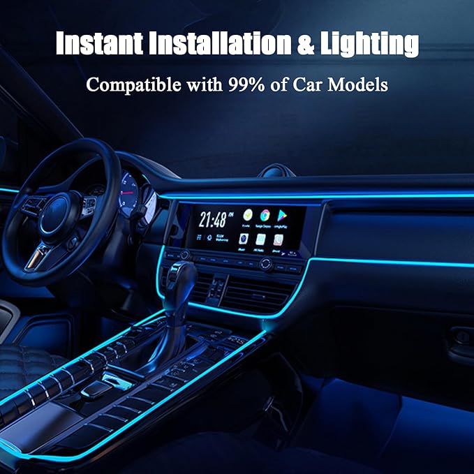 Car Interior Lights for BMW X3 E83 F25 F97 G01 G45 G48 20i 20d 30i 30d 30e M40i M40d X3M iX3 LED Car Interior Atmosphere Lamp Car Ambient Lighting Kits,Ice Blue