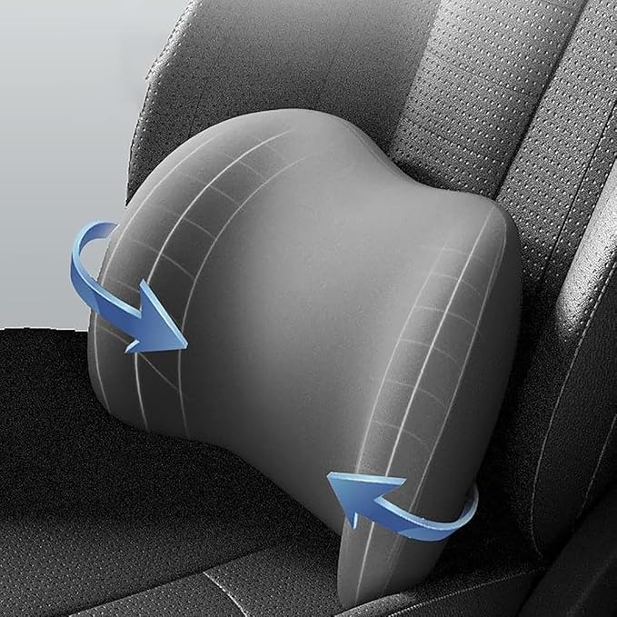 Headrest Lumbar Pillows Car Seat for Toyota Land Cruiser 2000-2025, Ergonomic Neck Back Support Cushion, Comfortable Breathable Washable Cover, Memory Foam, Blue