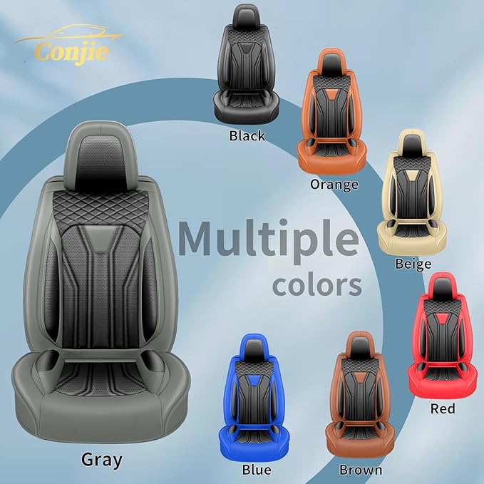 Fit Altima Car Seat Covers Compatible with Nissan Altima 2011-2025 2026 - Full Set Premium Leather， Waterproof Breathable， All-Weather Seat Cushion Protecto&Airbag Compatible （Gray & Black