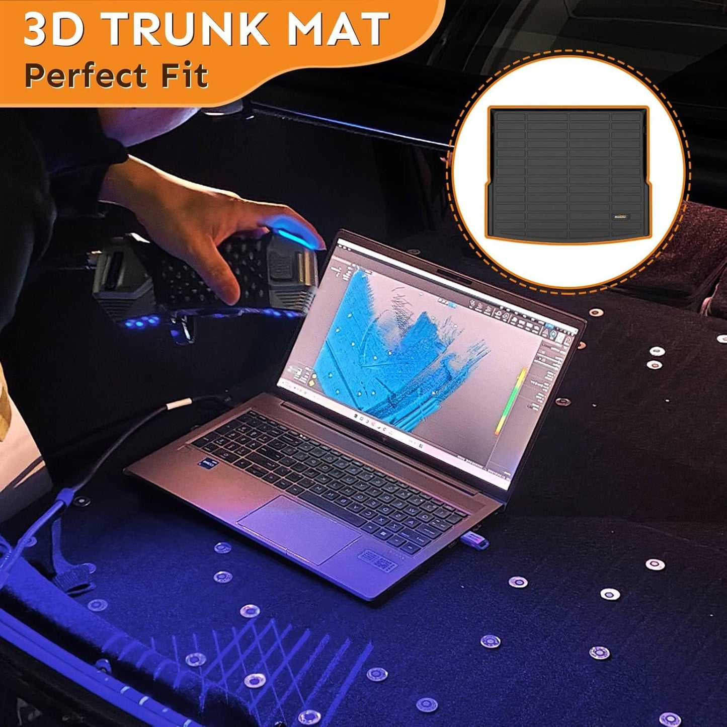 Binmotor-Floor Mats Cargo Liner Set for GMC Terrain 2025 2026丨2025 2026 Chevy Equinox, All Weather Car Floor Mats Terrain/Chevrolet Equinox 2025 2026 Accessories