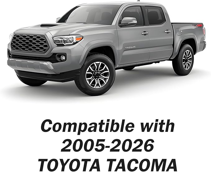 Tomatoman Tacoma Seat Covers Compatible with Toyota Tacoma 2005-2023 2024 2025 2026 Access Crew Double Cab Truck TRD Pro Trail Edition Limited SR5 Offroad Car Cushions (2 PCS Front/Black-Red)