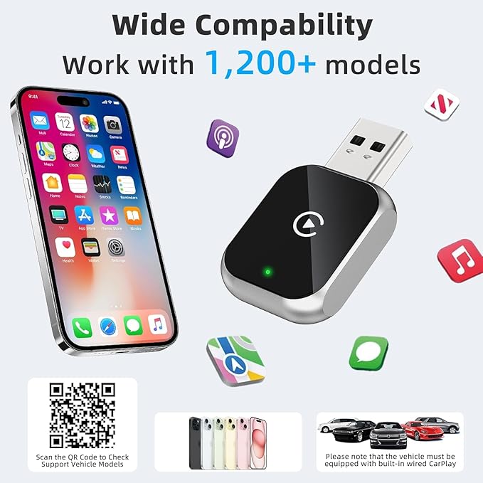 Wireless Carplay Adapter (Silver)