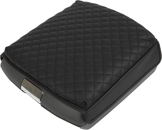 KMMOTORS Center Console Armrest Cover Compatible with RAM Classic 1500 2500 3500 (2019, 2020, 2021, 2022, 2023, 2024, 2025) – Black – Full Floor Console Only